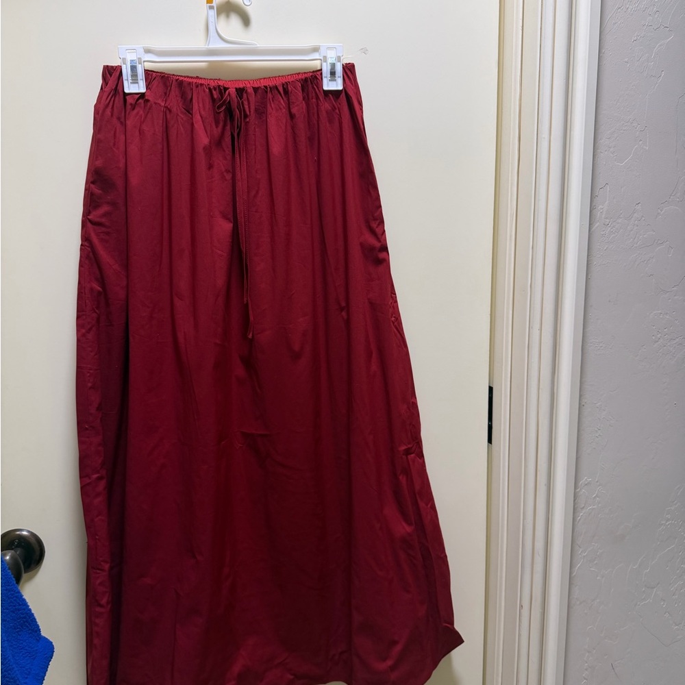 Peppermayo Deep Red Maxi Skirt